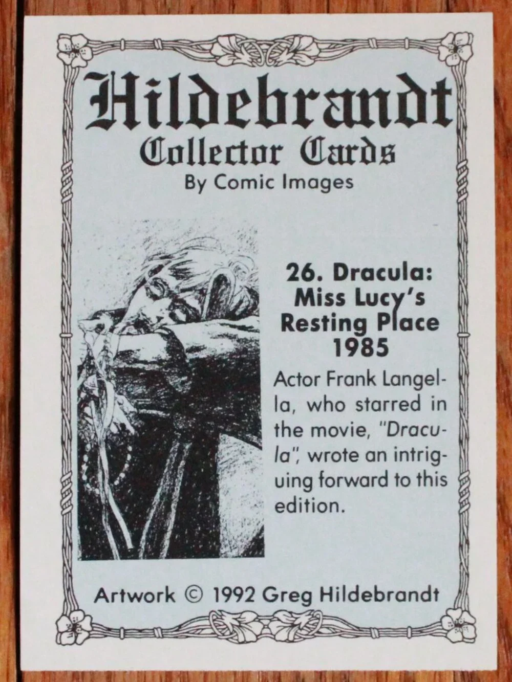 Vintage Greg Hilderbrandt (w/ Comic Images) 1992 Trading Card